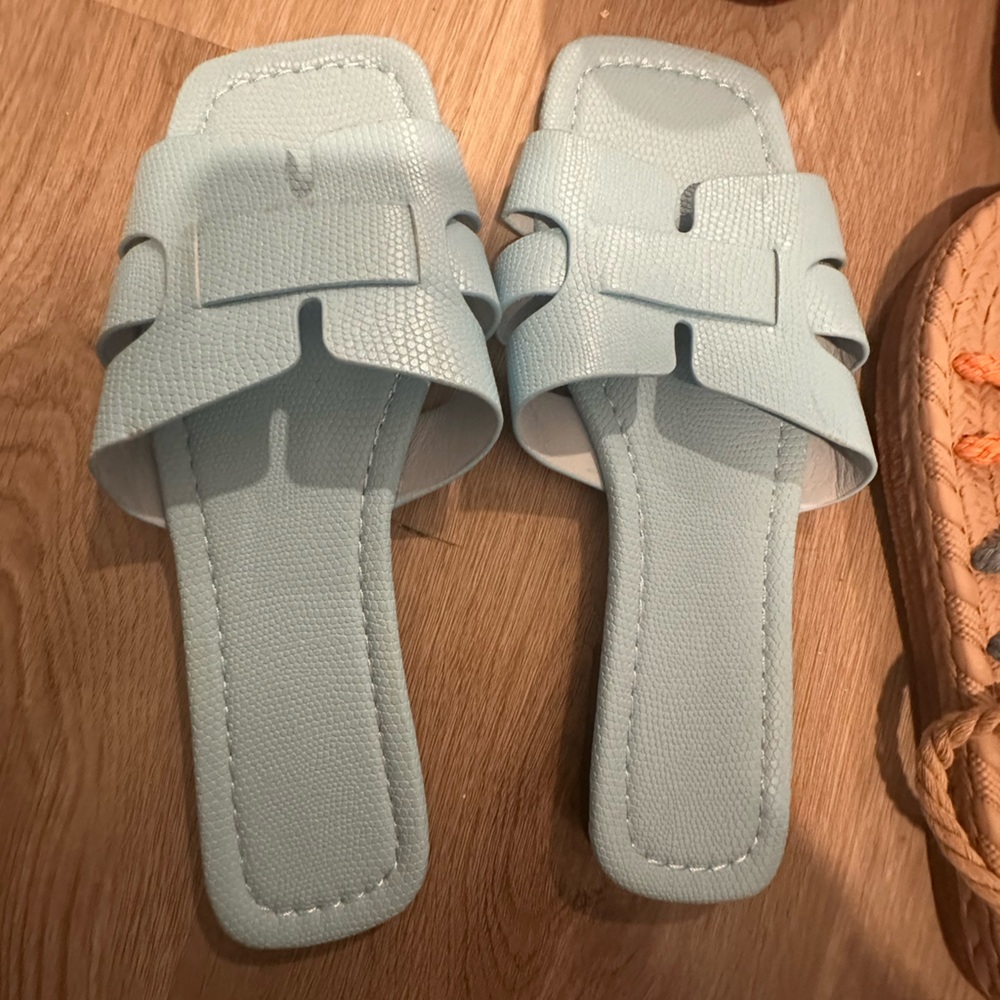 Blue sandals